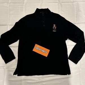 Men's Polo Ralph Lauren Polo Bear Pullover Quarter Zip Sweater